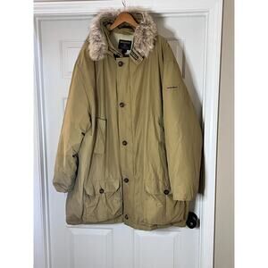Vintage Arctic Parka in Ramar Cloth with Detachable Fur Trim Size 4XL